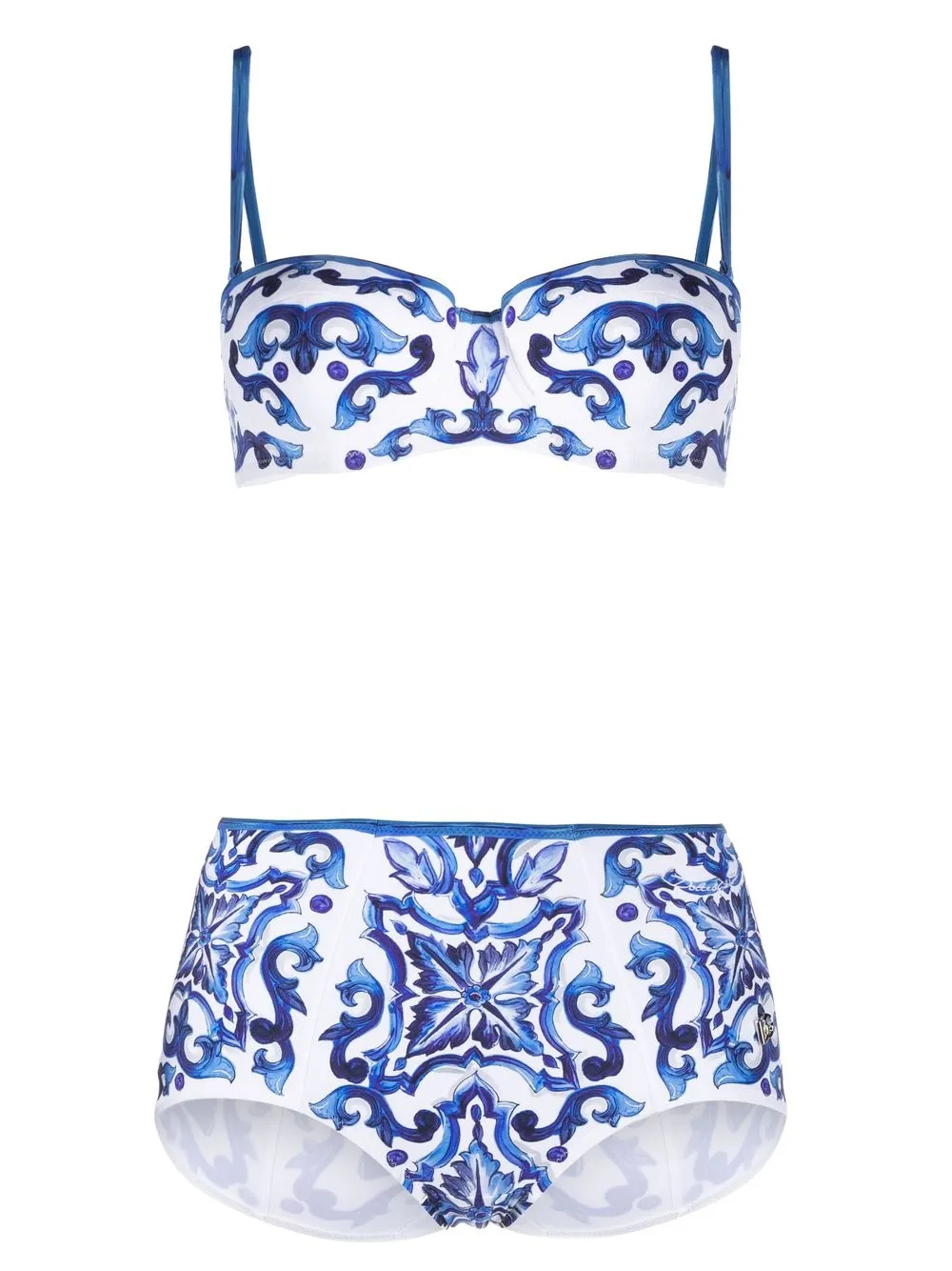 

Dolce & Gabbana bikini con estampado Mayólica - Azul