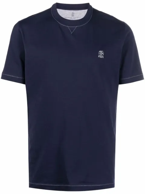 Brunello Cucinelli embroidered-logo T-shirt
