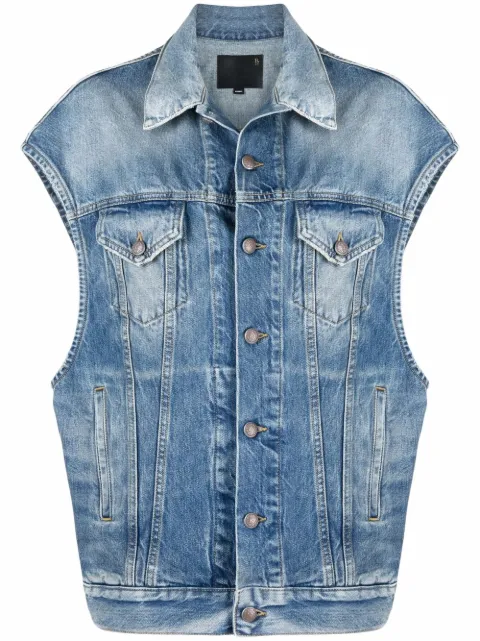R13 Oversized Denim Trucker Vest - Farfetch