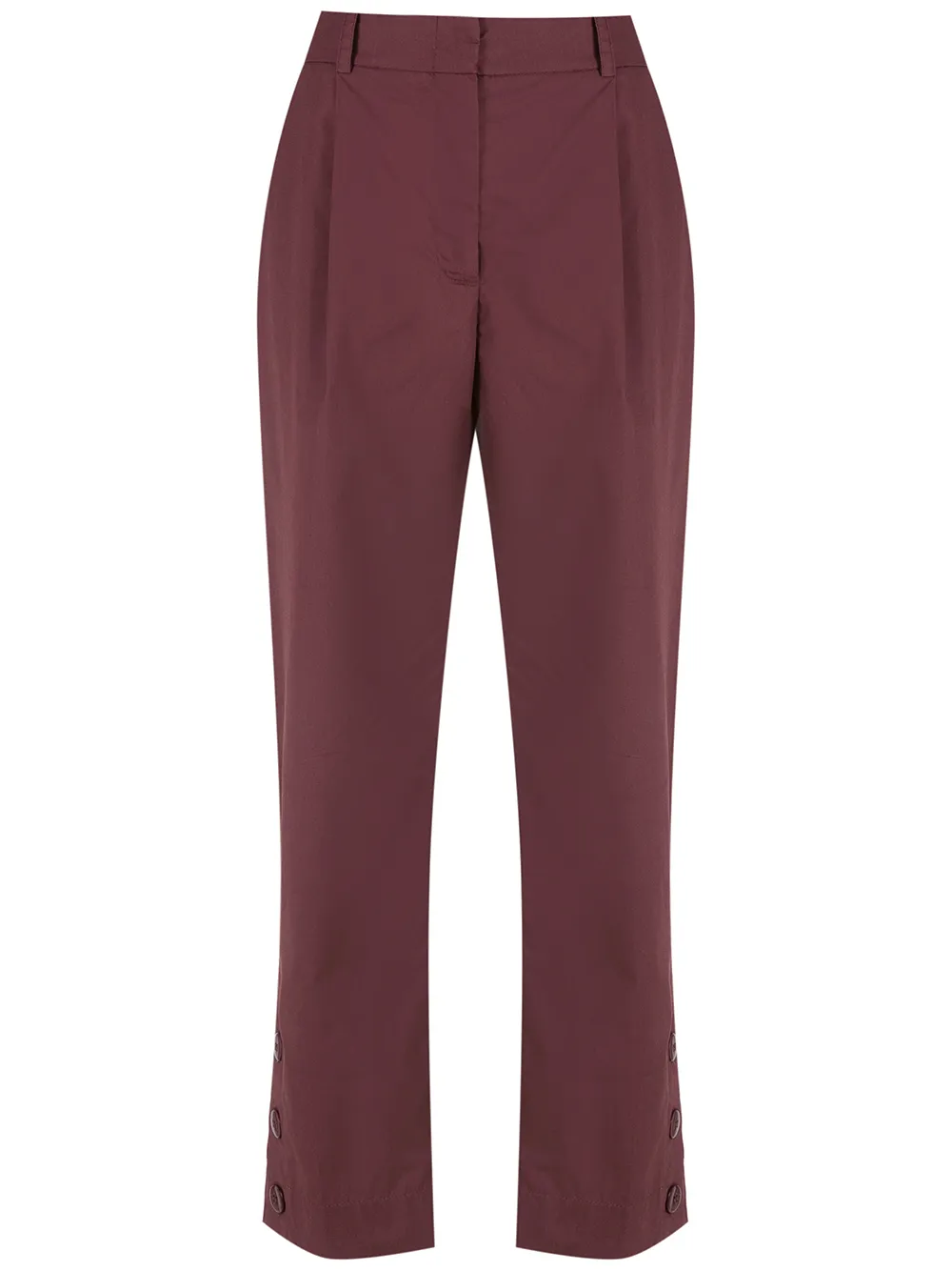 

Alcaçuz button-cuff cropped trousers - Red