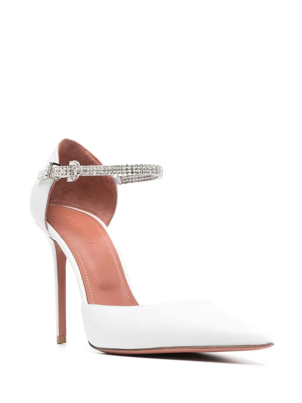 Amina Muaddi Ursina pumps met puntige neus - Wit