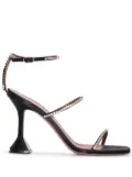 Amina Muaddi Gilda 95mm rhinestone-embellished sandals - Black