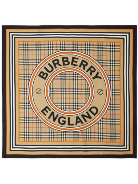 Burberry Montage Print square scarf Women