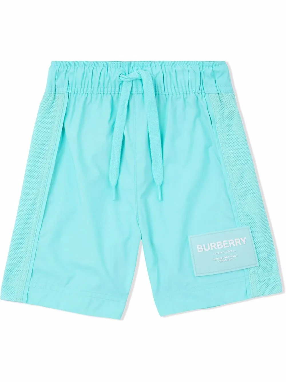 

Burberry Kids shorts de playa con motivo Horseferry - Azul