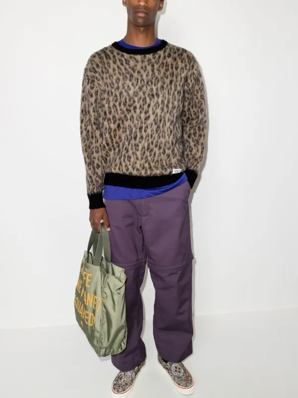 WACKO MARIA Leopard Mohair Knit Jumper - Farfetch