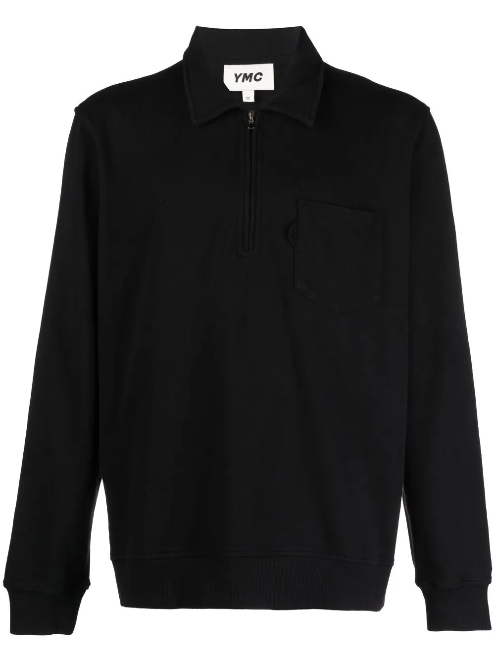 

YMC sudadera estilo polo Sugden - Negro