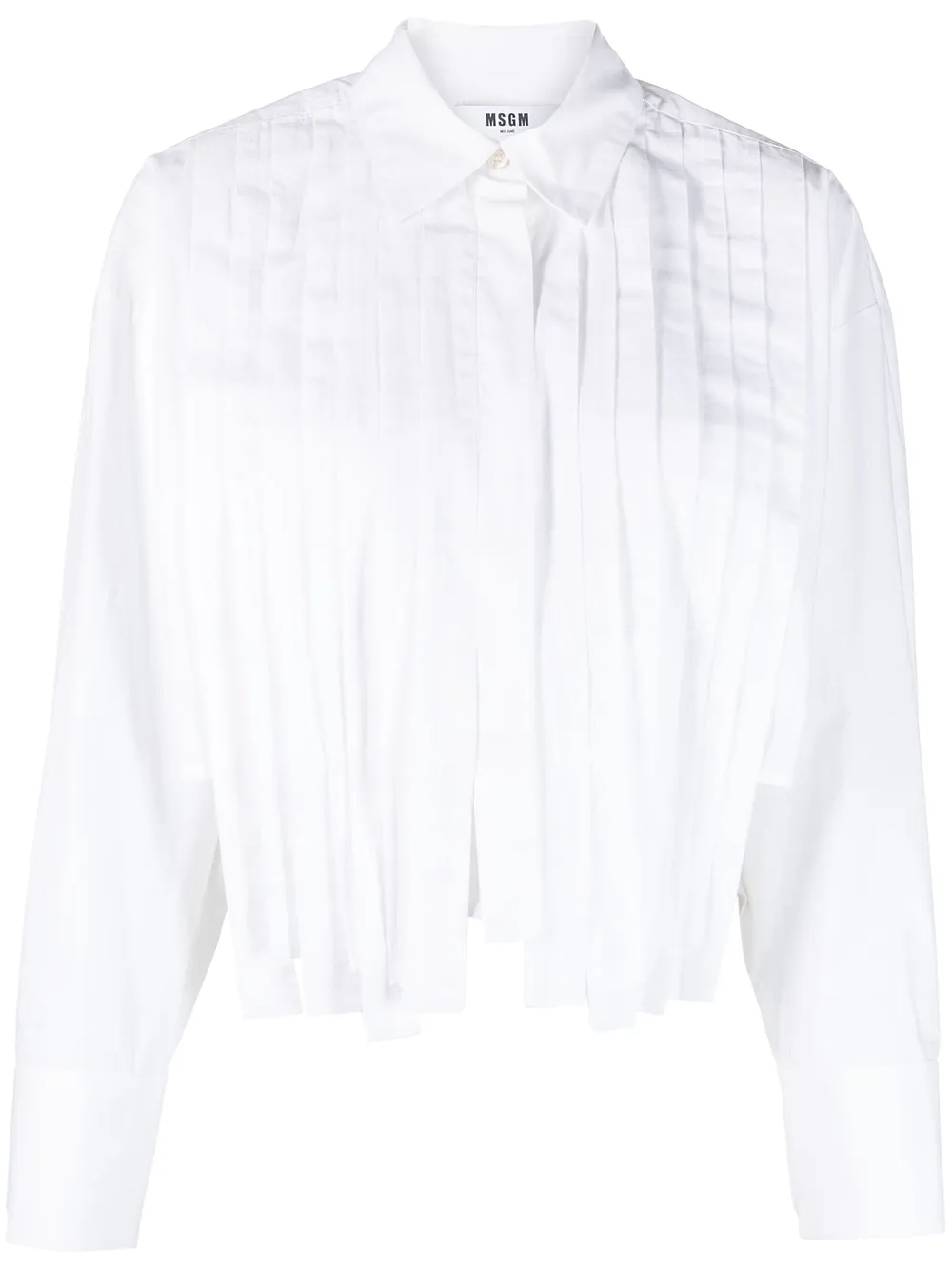 

MSGM camisa con flecos - Blanco