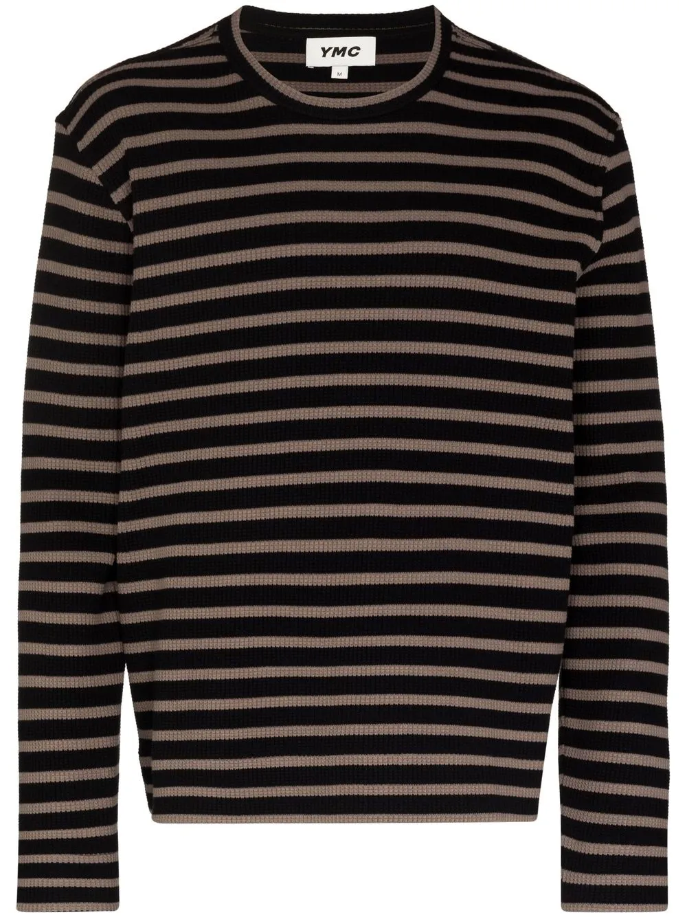 

YMC crew neck striped sweatshirt - Black