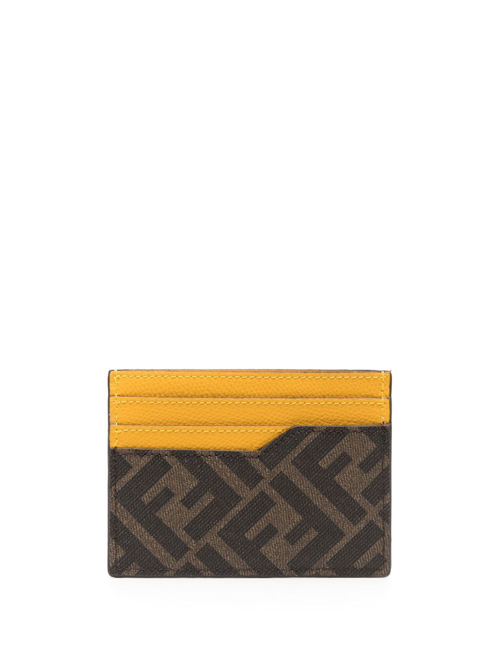 FENDI Pasjeshouder met FF logoprint - Bruin