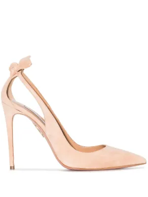 Aquazzura deneuve hot sale bow pumps