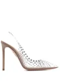 Aquazzura Starburst 105mm pointed-toe pumps - Neutrals