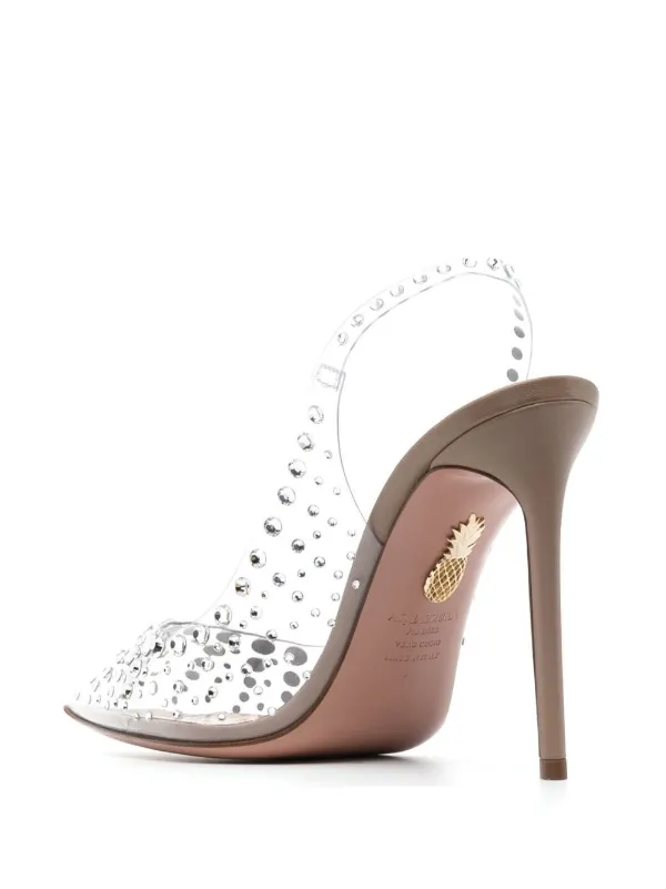 Aquazzura Starburst 105mm pointed-toe Pumps | Neutrals