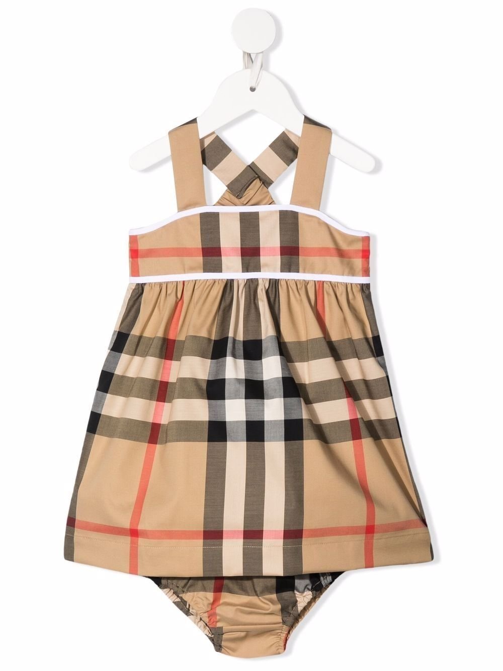 Burberry Kids checkprint dress with bloomers neutrals MODES