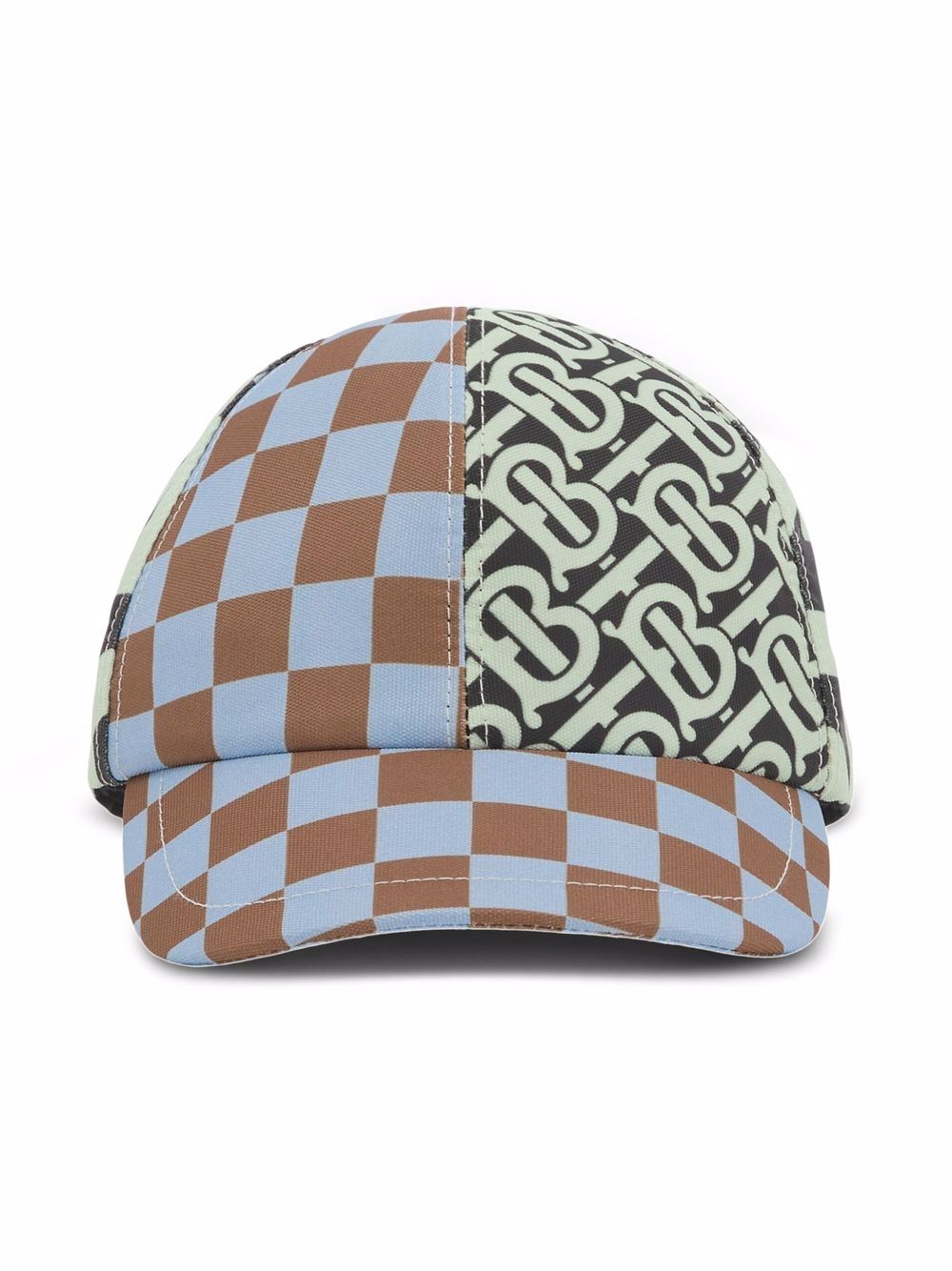 

Burberry Kids gorra con estampado Montage - Azul