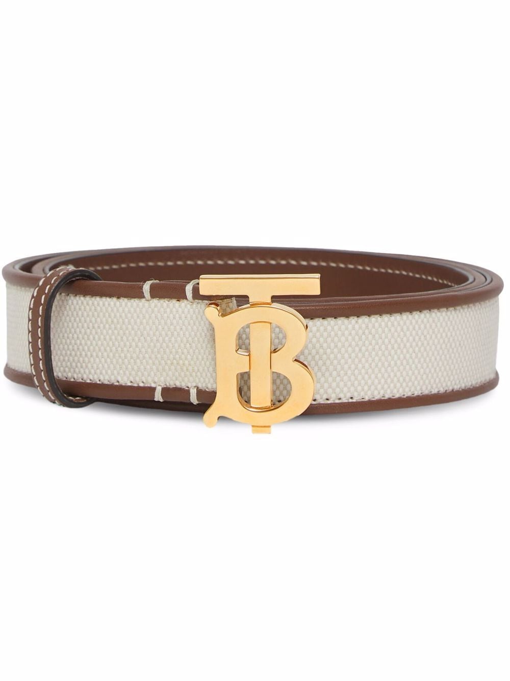Monogram-buckle panelled belt
