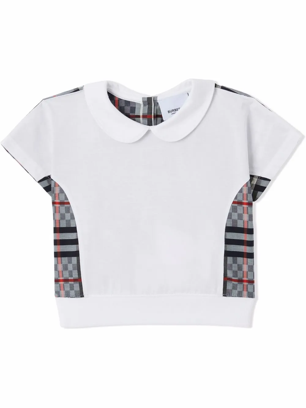 

Burberry Kids playera con estampado estilo ajedrez - Blanco