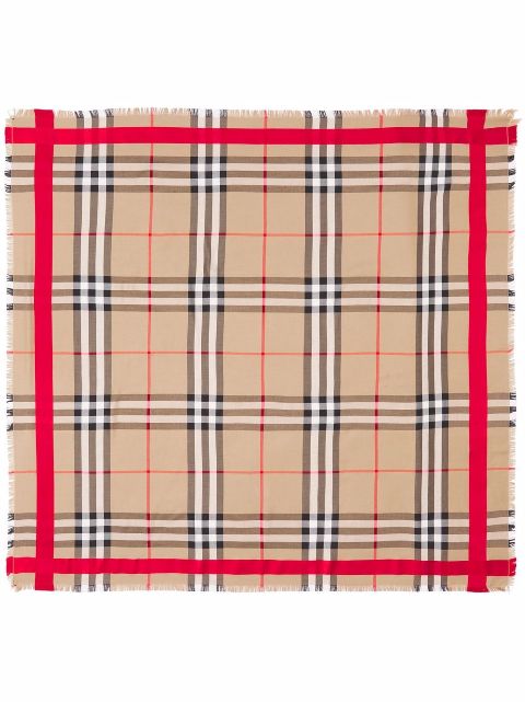 Burberry large Vintage Check frayed scarf Men