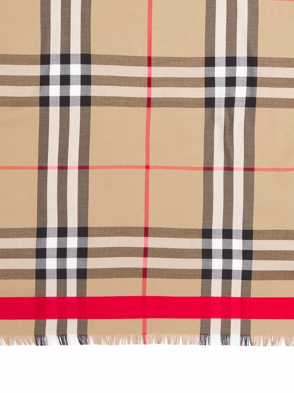 фото Burberry шарф в клетку vintage check с бахромой