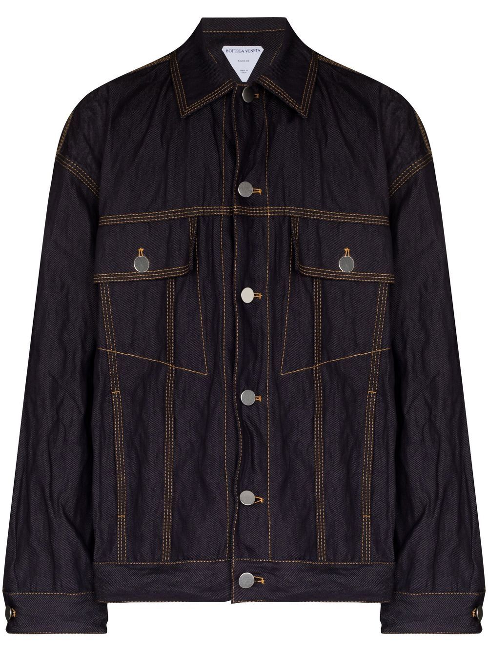 contrast-stitch denim jacket