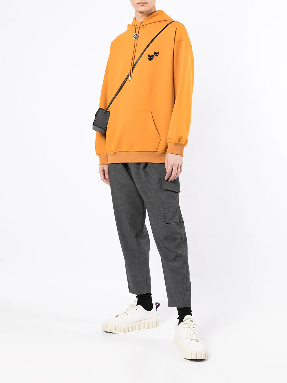 ZZERO BY SONGZIO Hoodie met logopatch - Oranje