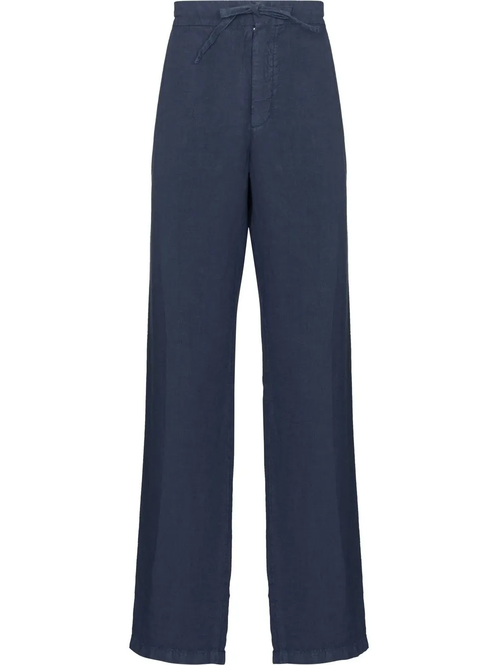 

Zegna drawstring-waist linen trousers - Blue