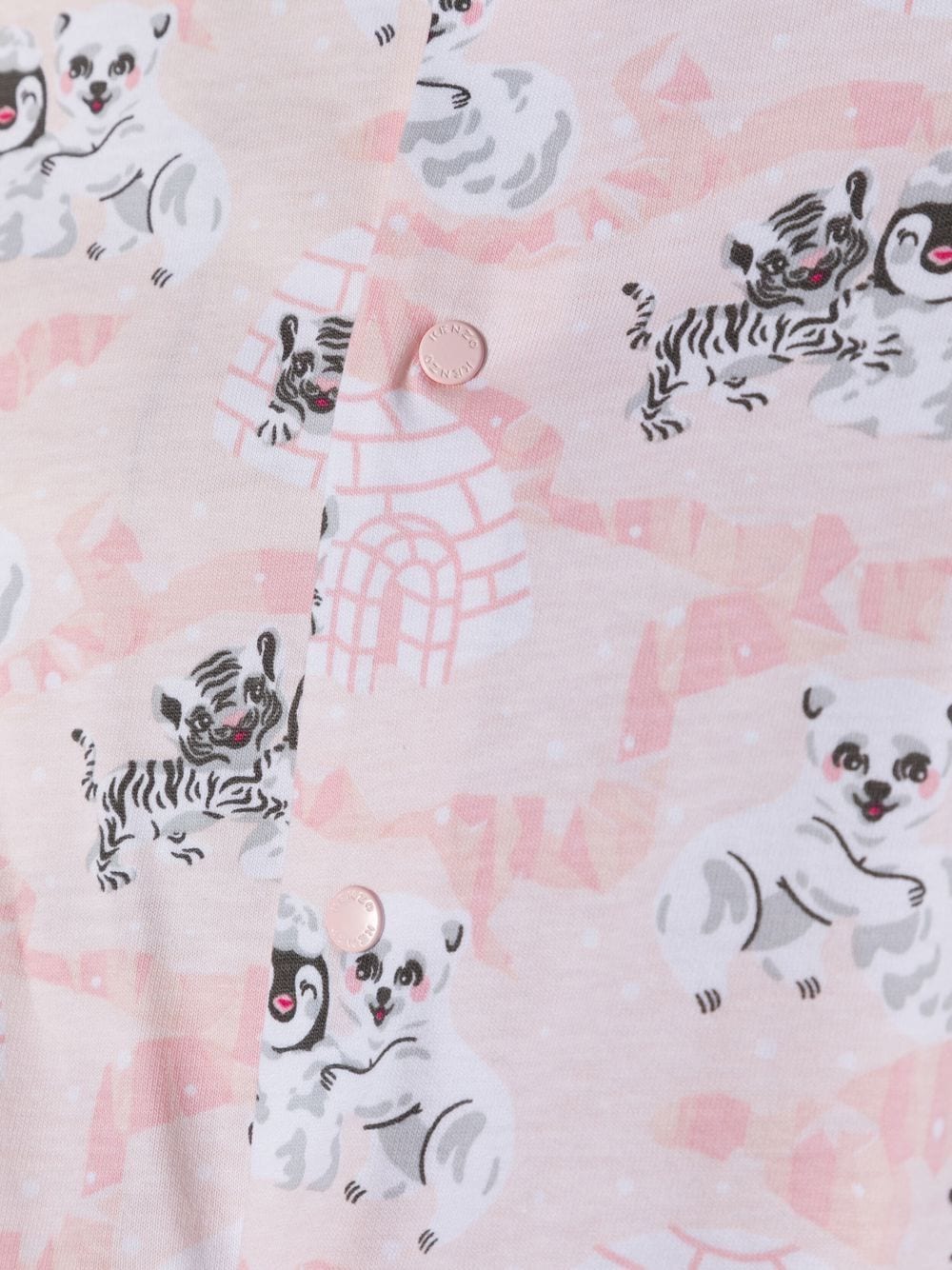 Shop Kenzo Animal-print Babygrow Set In Pink