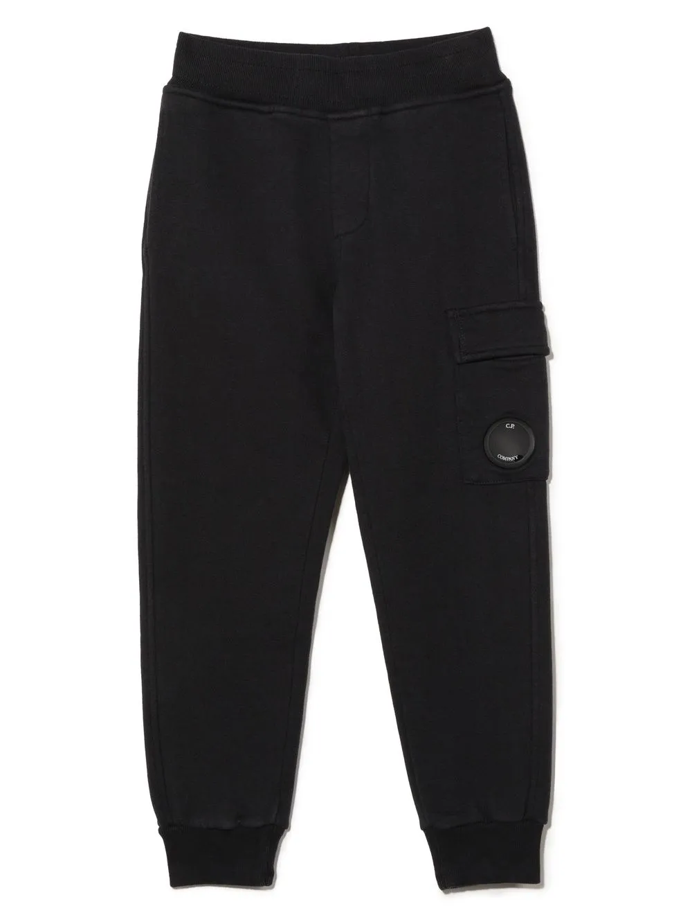 

C.P. Company Kids Lens-detail cotton track pants - Black