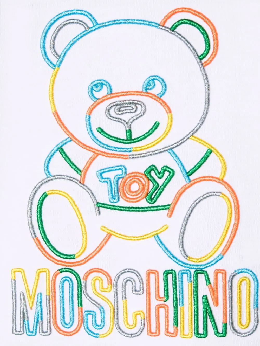 фото Moschino kids футболка с вышитым логотипом