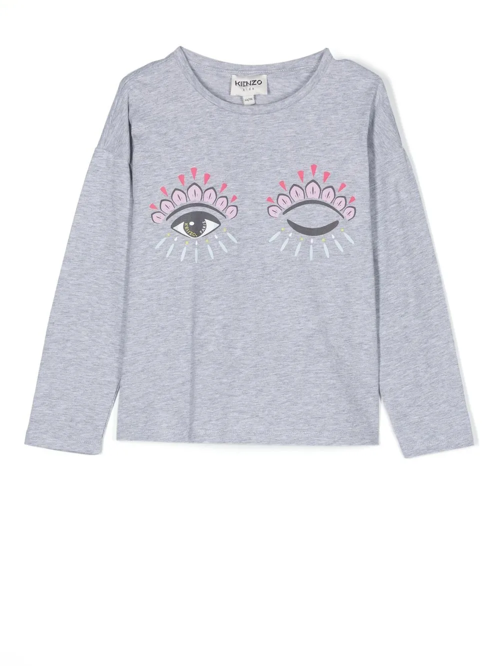 

Kenzo Kids Wink print long-sleeve T-shirt - Grey