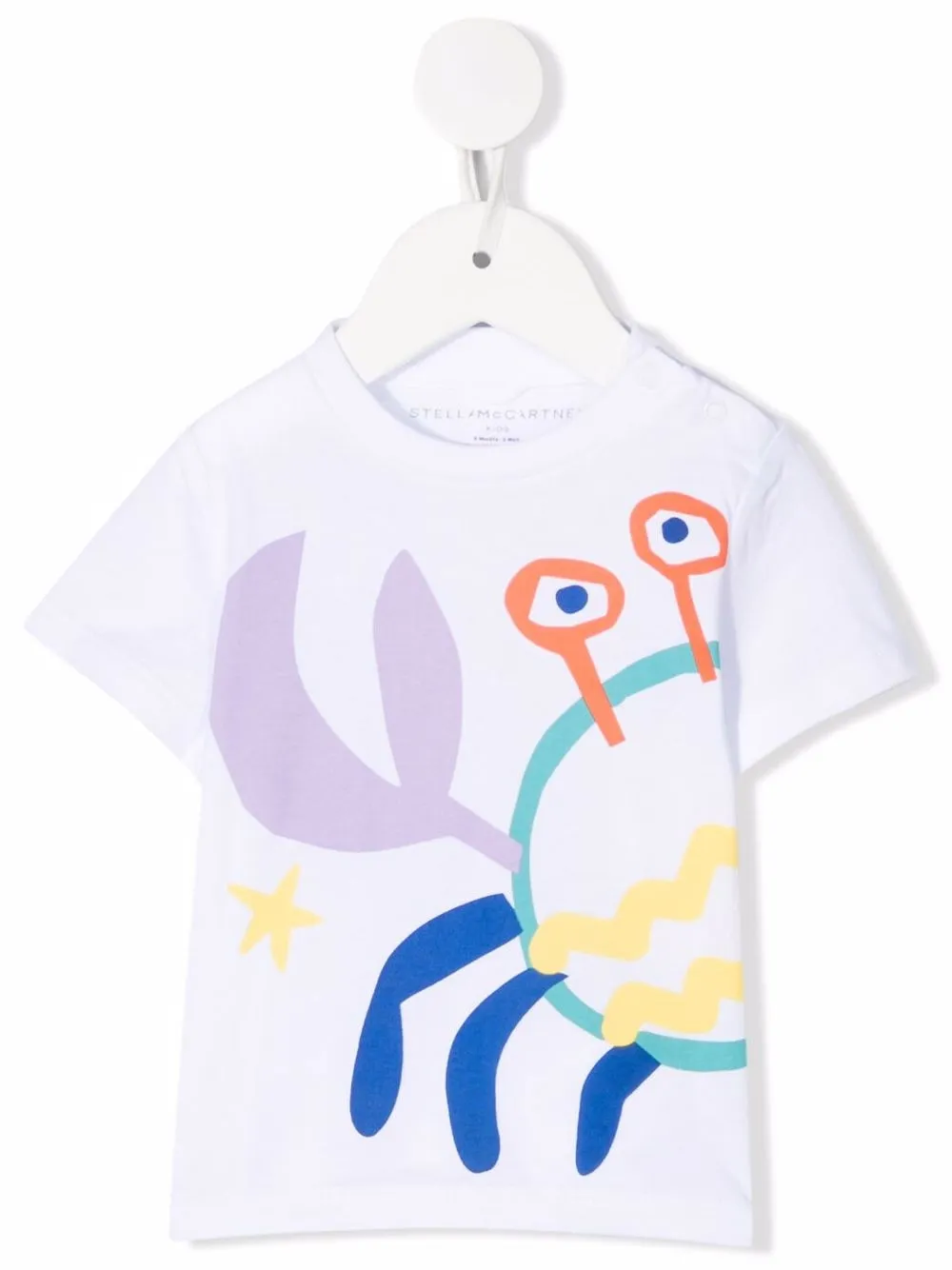 

Stella McCartney Kids playera con estampado de cangrejo - Blanco