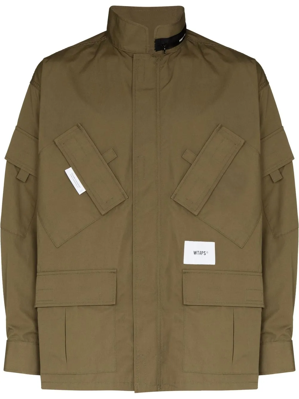 

WTAPS funnel neck zip-up jacket - Green