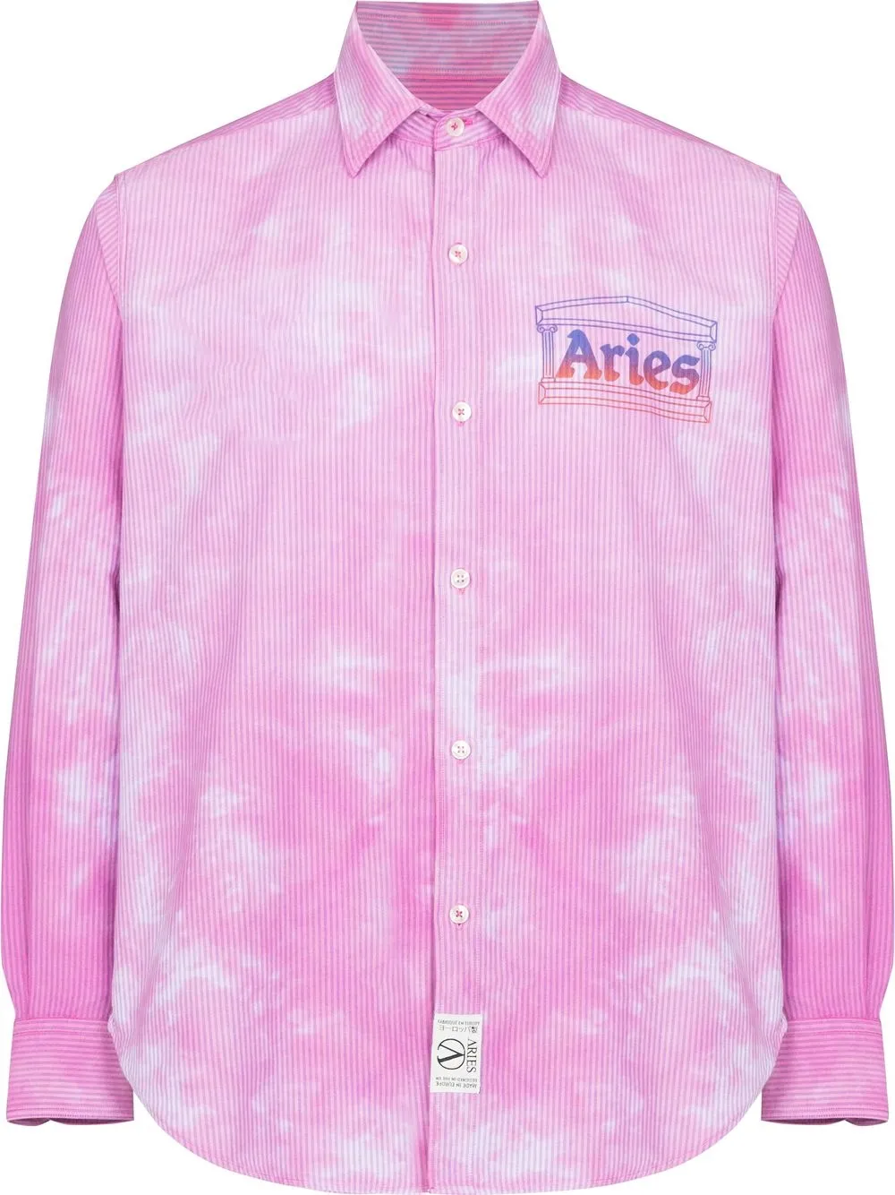 

Aries camisa con estampado tie-dye y logo - Rosado