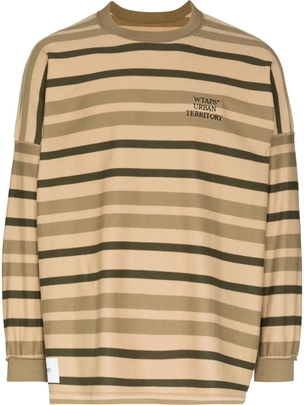 

WTAPS striped oversized sweatshirt - Neutrals