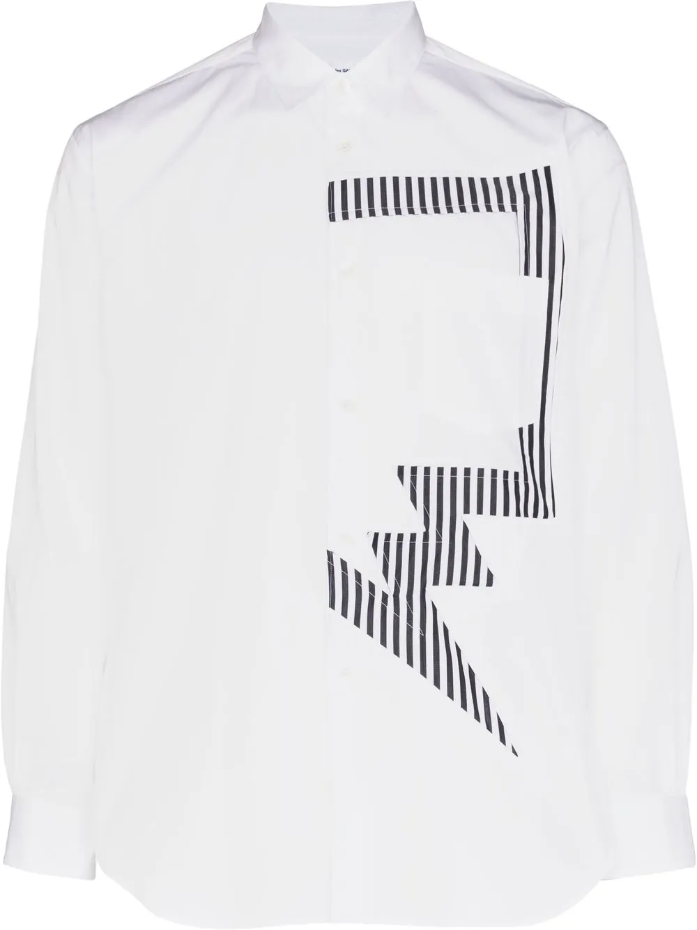 

Comme Des Garçons Shirt thunder-print long-sleeved shirt - White