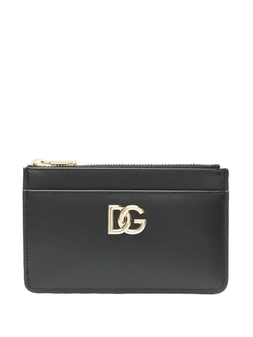 Porte-cartes en cuir à logo DG - Dolce & Gabbana - Modalova
