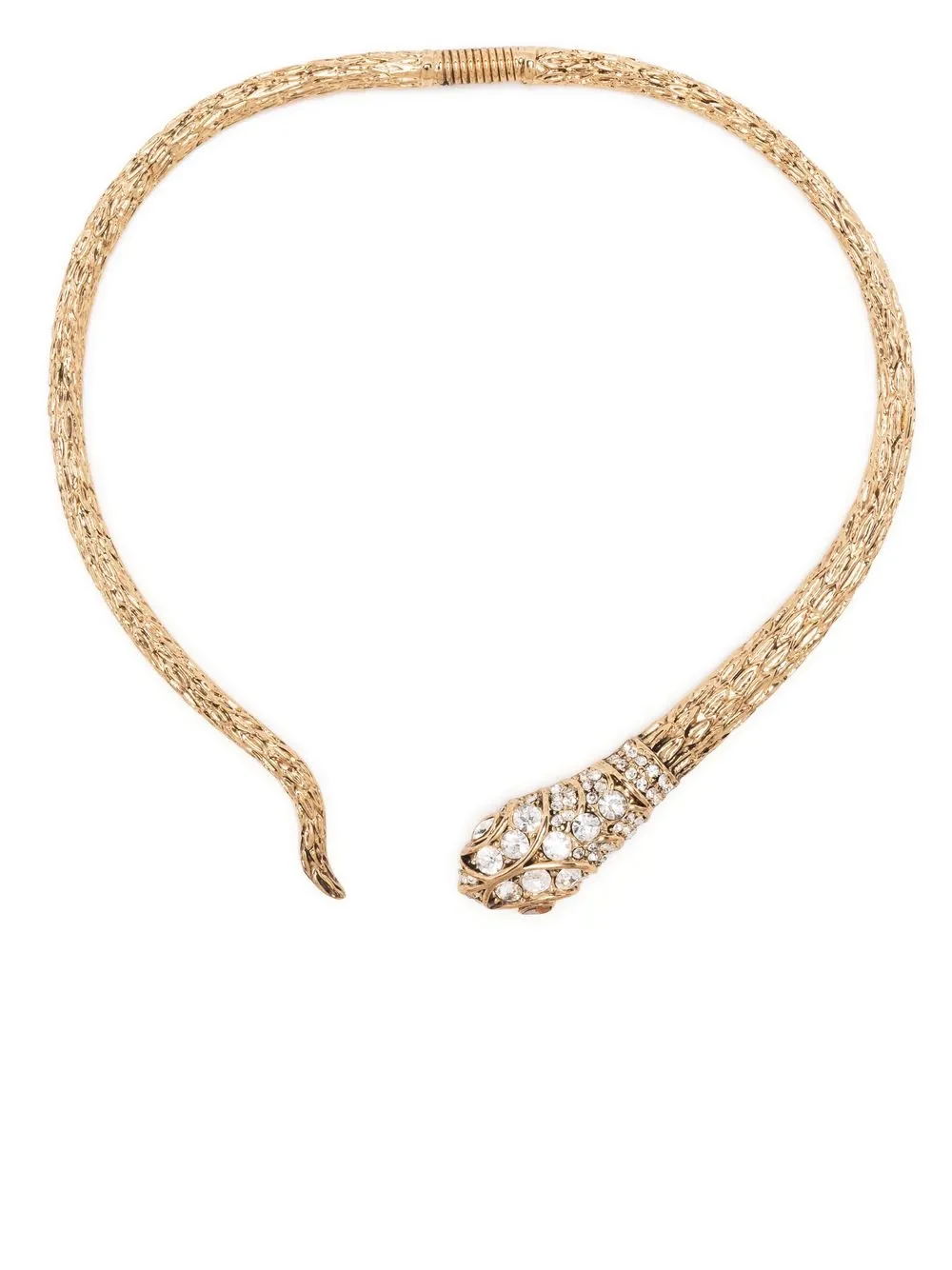 

Kenneth Jay Lane collar con cristales de serpiente - Dorado