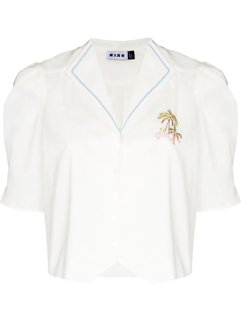 

Rixo camisa con logo bordado - Blanco