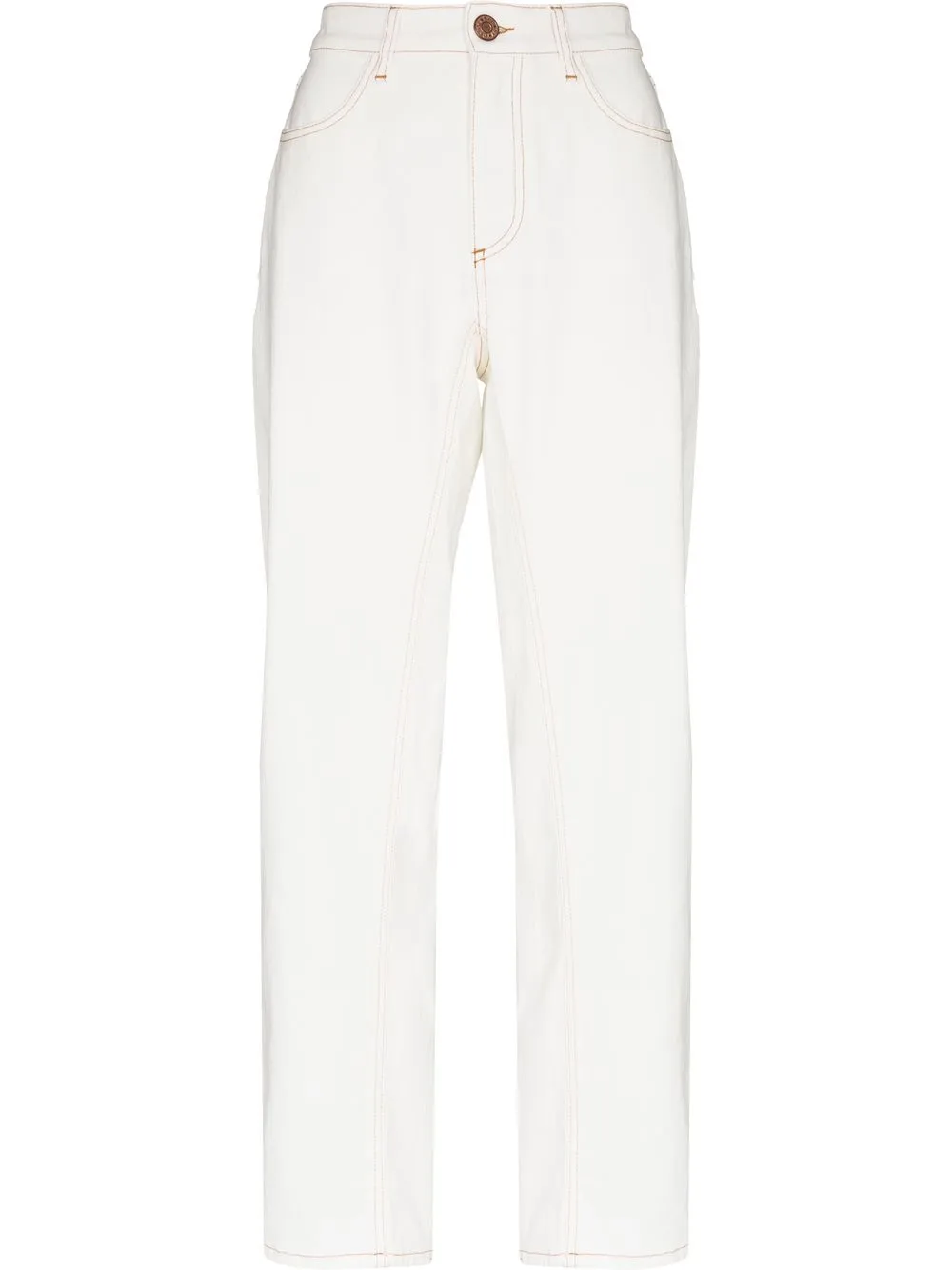 

See by Chloé jeans capri con tiro alto - Blanco