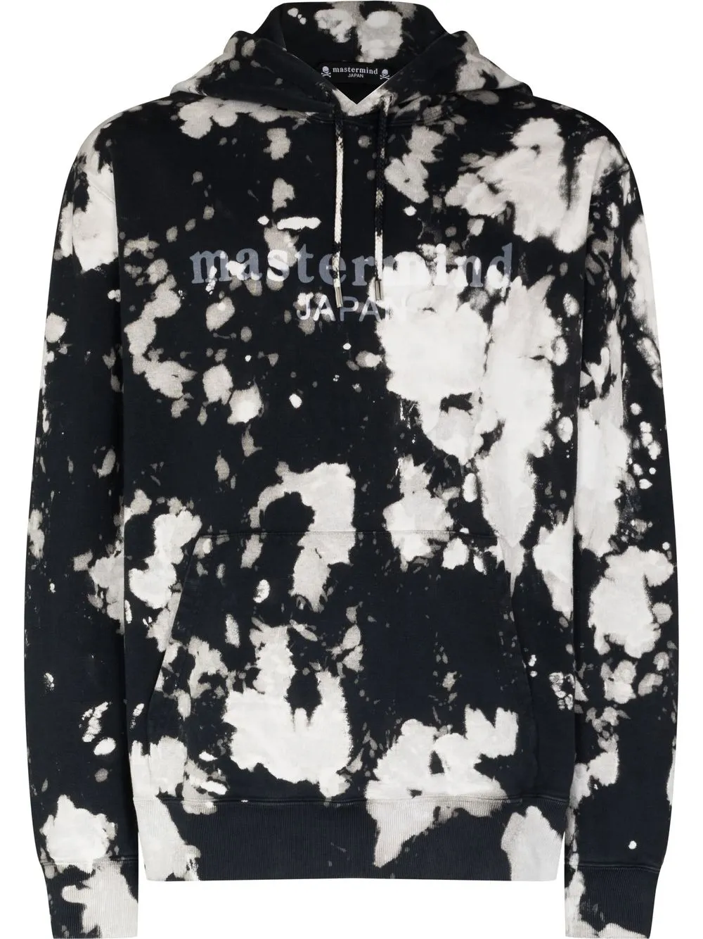 

Mastermind Japan logo-print tie-dye hoodie - Black