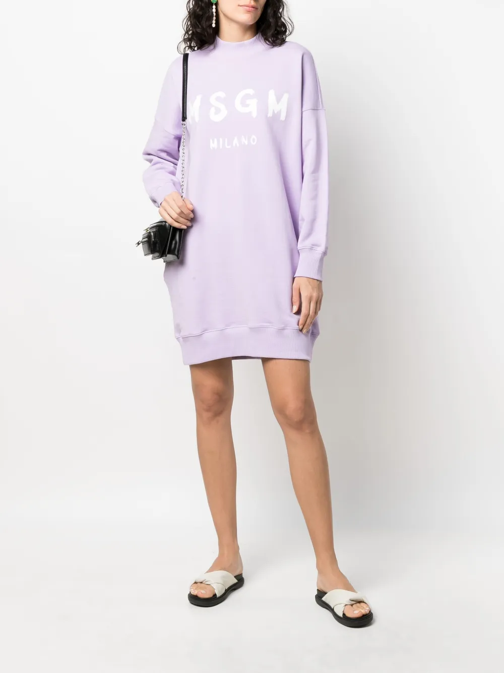 фото Msgm платье-джемпер с логотипом