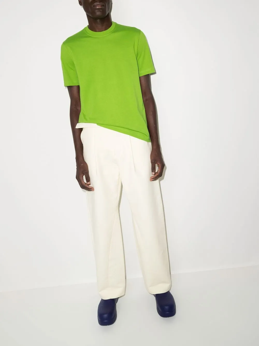 Bottega Veneta T-shirt met geborduurd logo - Groen