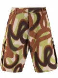 DSQUARED2 spray-paint cargo shorts - Neutrals