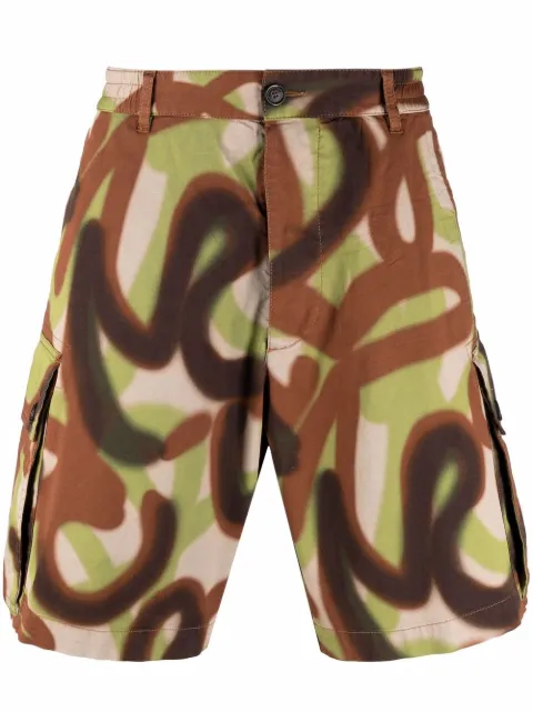 DSQUARED2 spray-paint cargo shorts