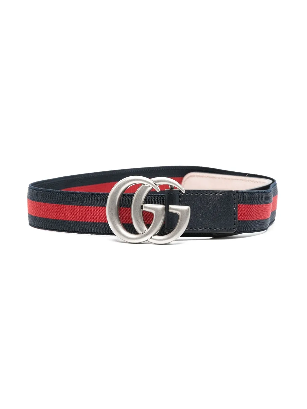 Gucci Kids' Gg-buckle Elasticated Belt In Blue