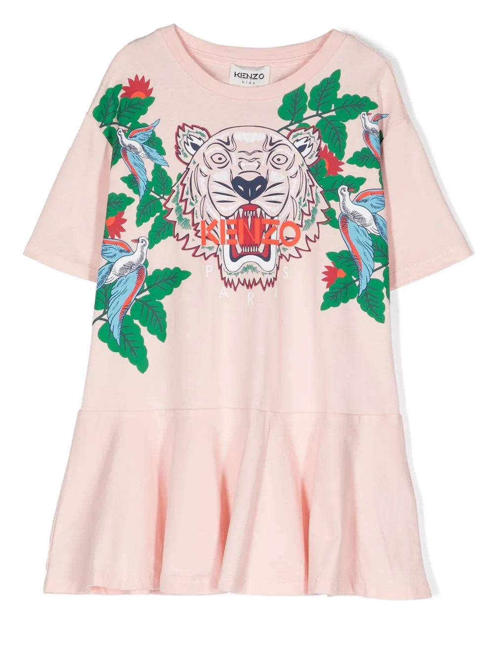 

Kenzo Kids Tiger-print T-shirt dress - Pink