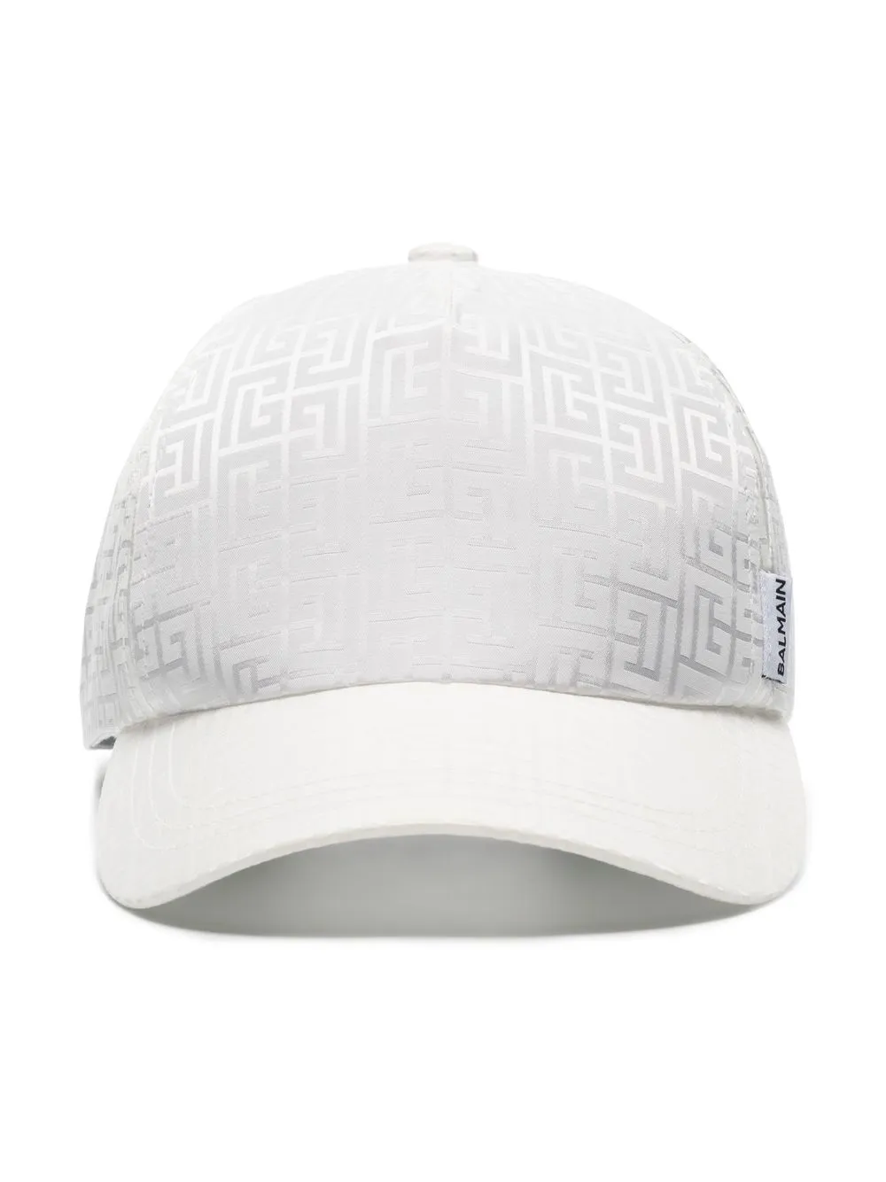 

Balmain monogram-motif cap - White