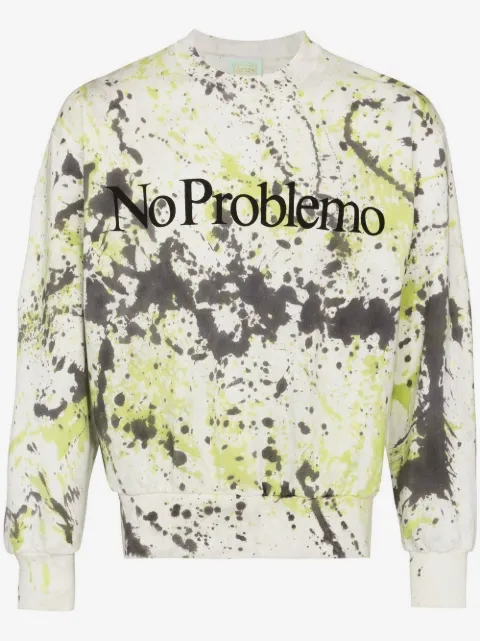 Aries sudadera No Problemo con pintura estampada