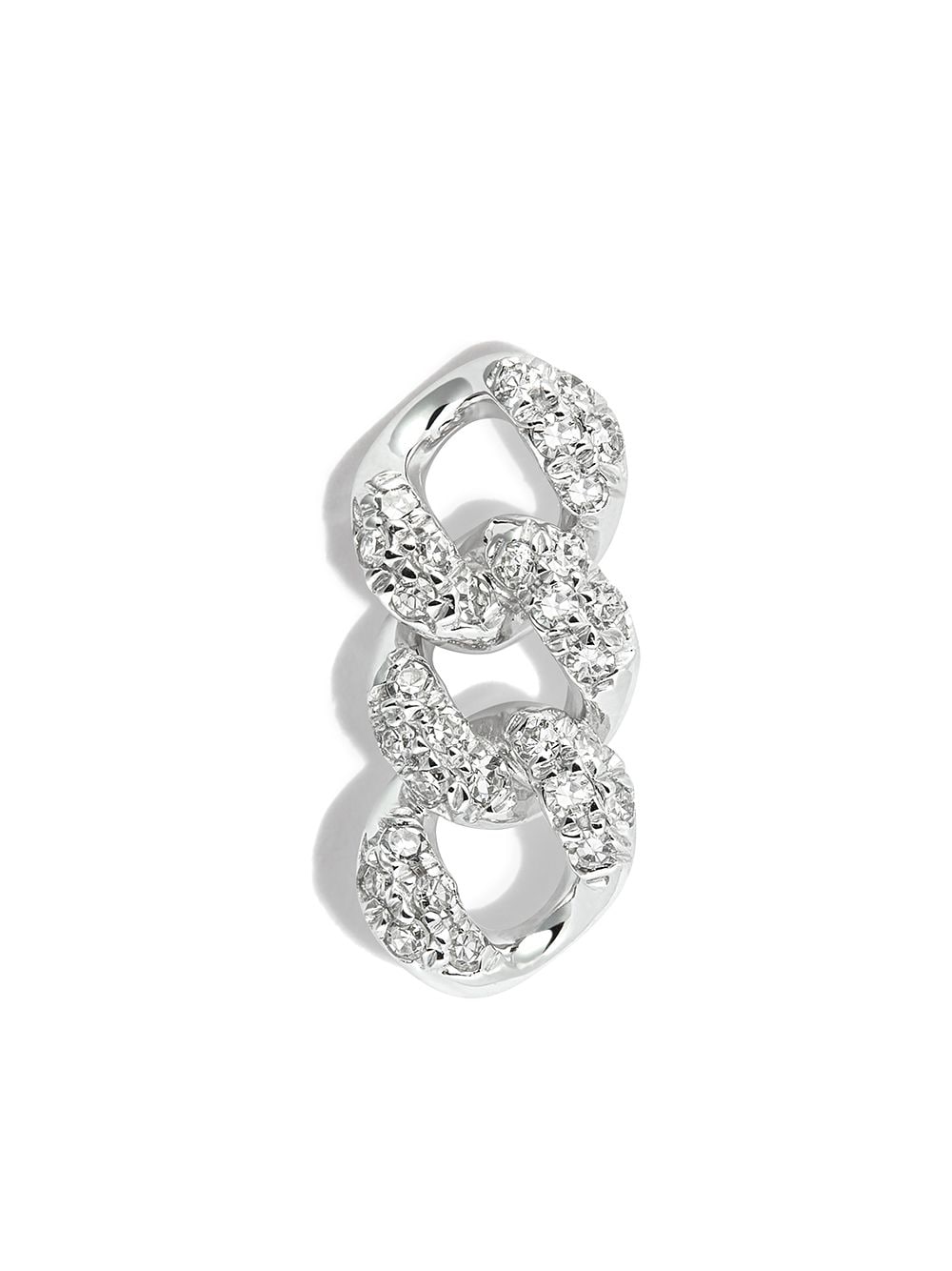 18kt white gold diamond chain stud earring