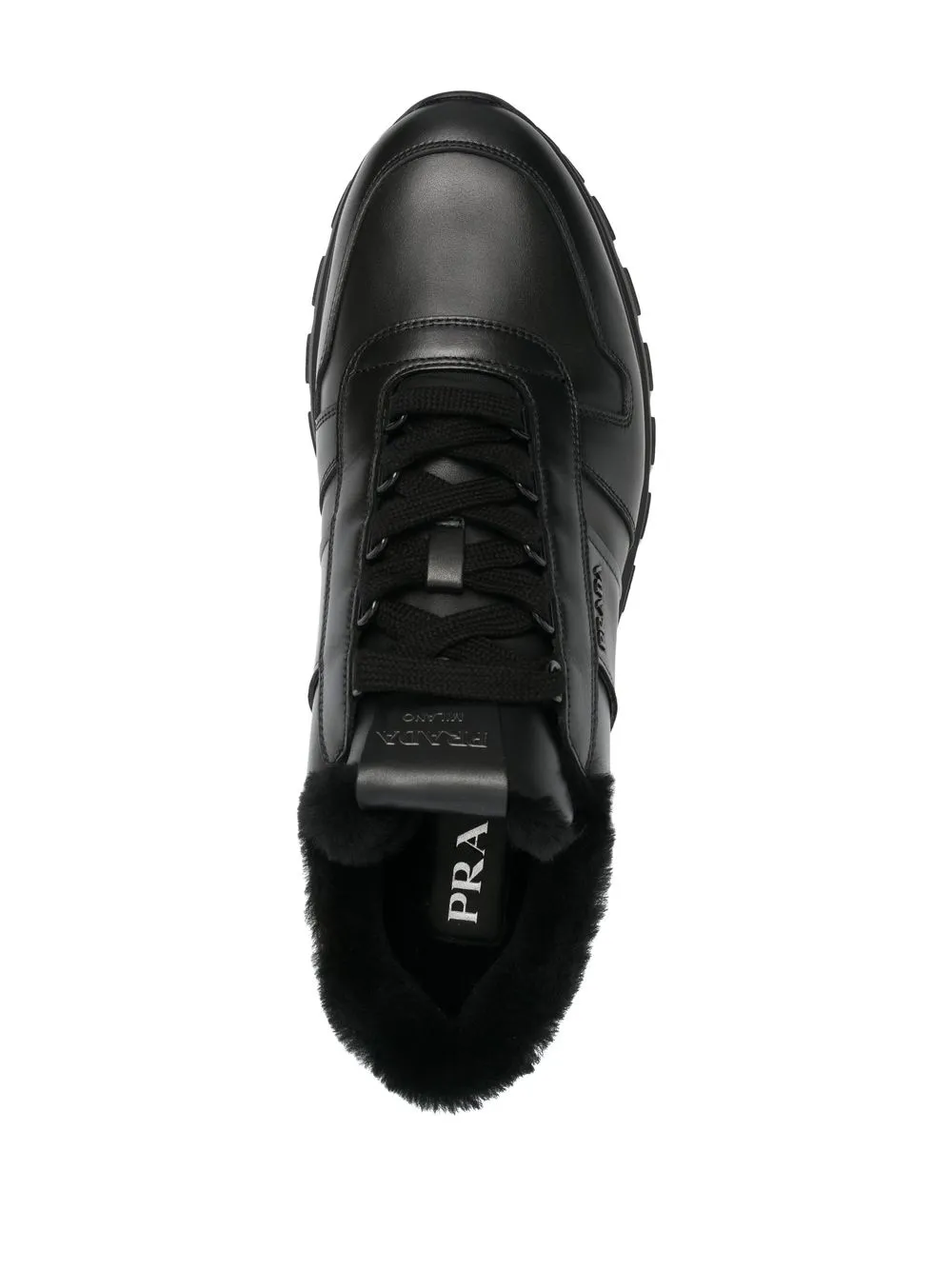 prax 01 leather and technical fabric sneakers