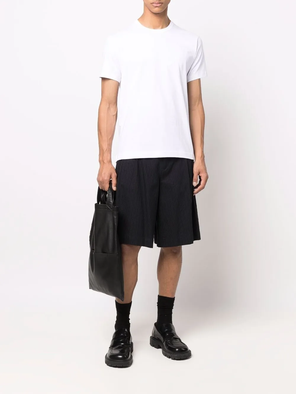 Shop Comme Des Garçons Shirt Rear-logo Cotton T-shirt In Weiss